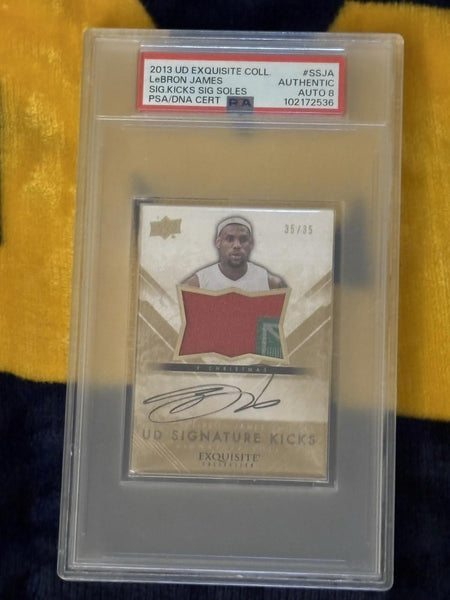 2013 Upper deck Signature Kicks LeBron James PSA 8 35/35