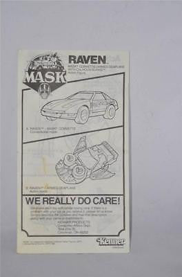 VINTAGE G1 1986 MASK M.A.S.K. RAVEN INSTRUCTIONS
